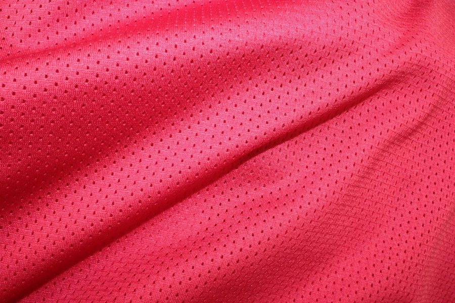 A close-up of a pink fabric.