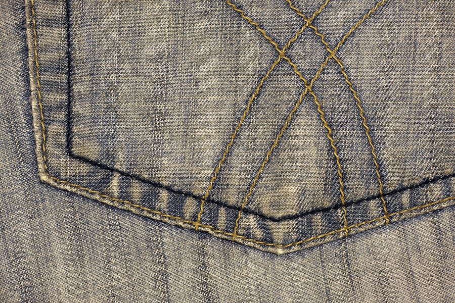 The back pocket of a pair of jeans.